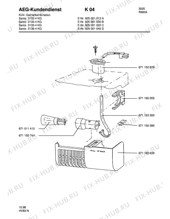 Взрыв-схема холодильника Aeg S3133-4KG - Схема узла Refrigerator electrical equipment